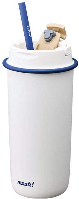 모슈 라떼 스트로우 텀블러, 화이트, 700ml, 1개