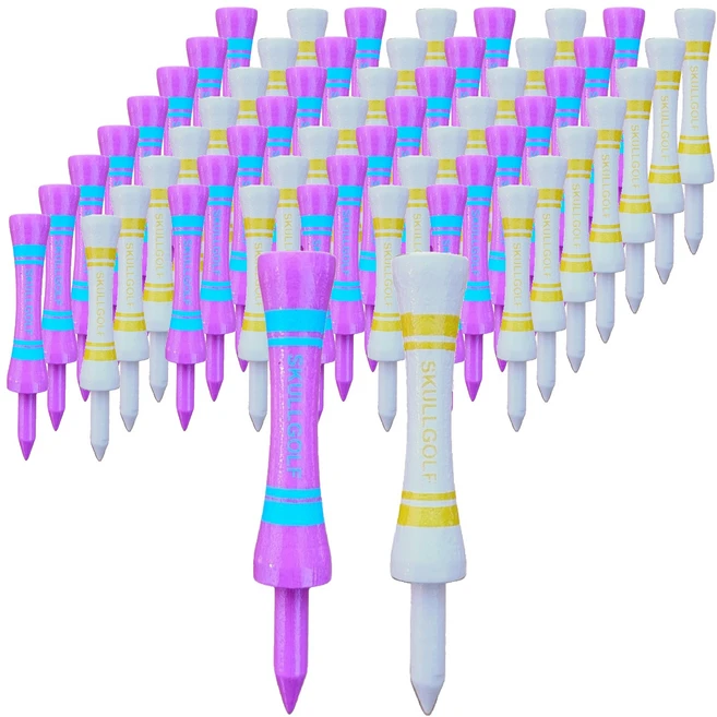 SKULLGOLF 골프티 2종 x 30p 세트, 핫핑크, 화이트, 1세트 - 쿠팡