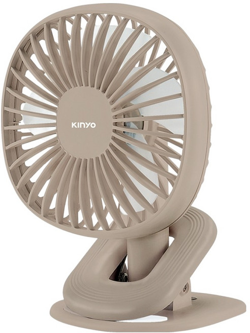 Kinyo 夾/立式充電風扇, UF2642MT, 奶茶色
