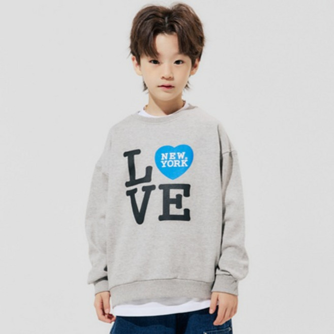 바브키즈 LOVE 맨투맨 티셔츠