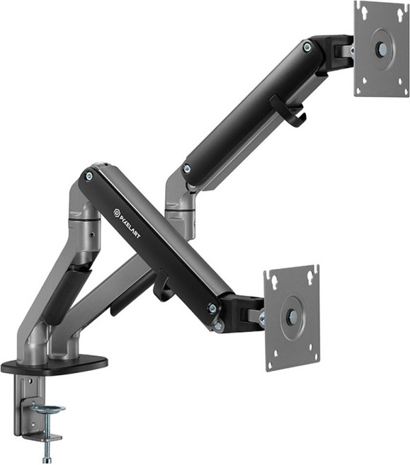 PIXELAR Standia EDZ 雙螢幕支架, 1個, 黑色