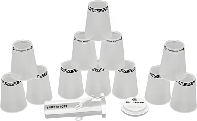 스피드스택스 PS2X 시리즈 클리어 컵 12p + 퀵홀더 + 컵키퍼 세트, 혼합색상, 1세트