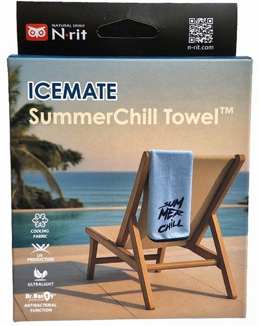 엔릿 썸머칠 수영스포츠 얼음타올, 형광그린, 1개