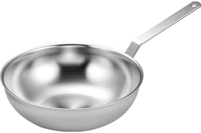 HANIL STAINLESS STEEL Pro Chef 三層無研磨劑宮廷鍋, 1個, 28cm