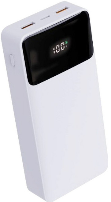 플레이고 22.5W 고속 충전 20 000mAh 4포트 잔량표시 보조배터리, 화이트, B321