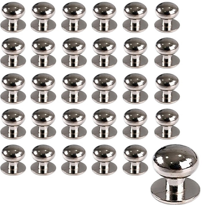 가죽공예 소품제작 솔트레지 6mm 30p, 실버, 1개