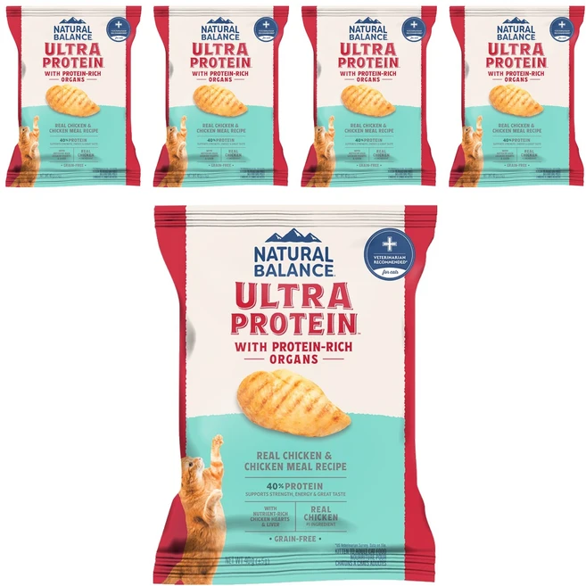 내추럴발란스 전연령 울트라 프로틴 리얼 캣 레시피 건식사료, 닭, 40g, 5개 - 쿠팡