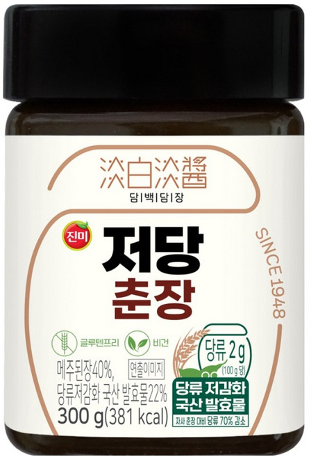 진미 담백담장 저당 춘장, 300g, 1개