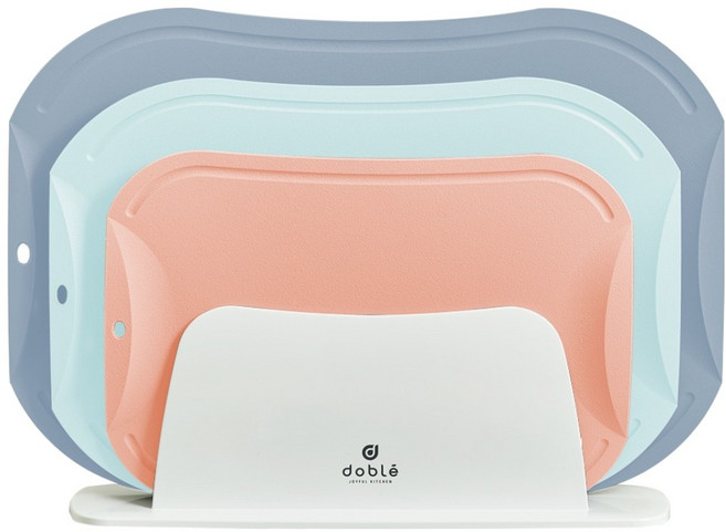 도블레 칼집이 나지 않는 도마 피치 소 + 스카이블루 중 + 블루그레이 대 + 거치대 + 선물박스 세트, 1세트