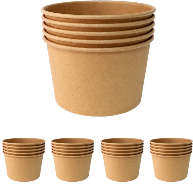 블룸엣홈 크라프트 종이 분식용기 750호, 25개, 1개입