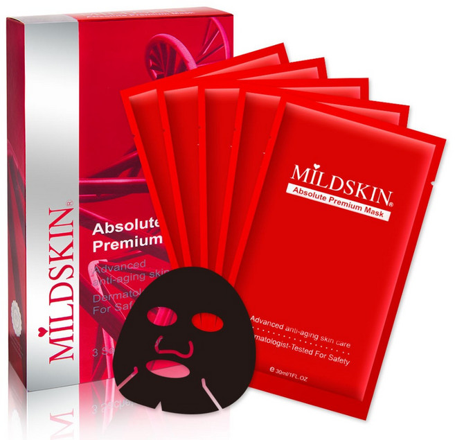MILDSKIN 麥德絲肌 肌因胜肽活膚黑面膜, 5片, 1盒