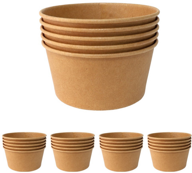 블룸엣홈 크라프트 종이 분식용기, 25개, 1개입