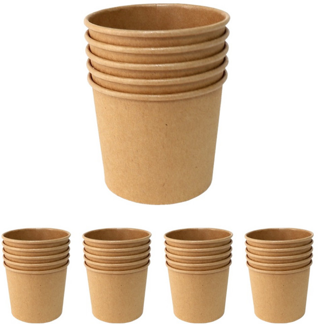 블룸엣홈 크라프트 종이 컵밥용기 350호, 25개, 1개입