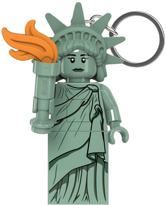 LEGO 迷你人偶發光自由女神像鑰匙圈 KE158H, 1個, 灰色