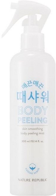 네이처리퍼블릭 매끈매끈 때샤워 바디스크럽 코튼, 300ml, 1개