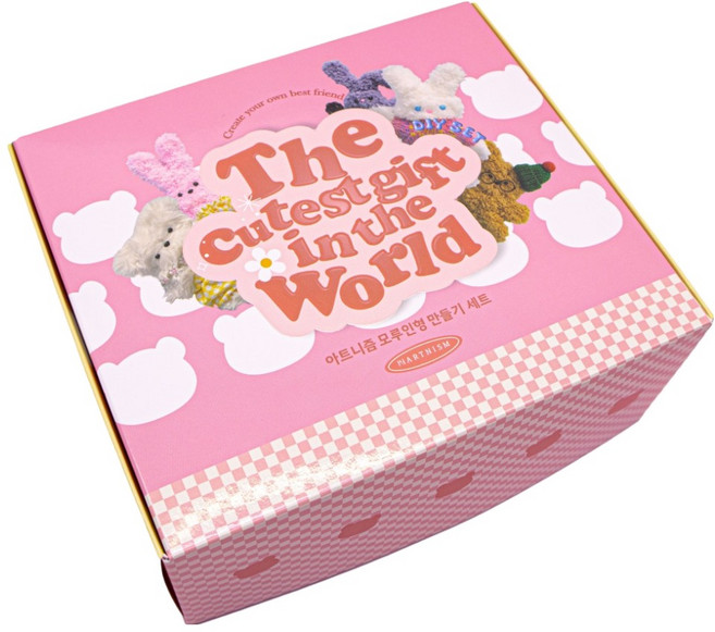 아트니즘 모루인형 키링 만들기 풀패키지 DIY + 액세서리팩 세트, 혼합색상, 1세트