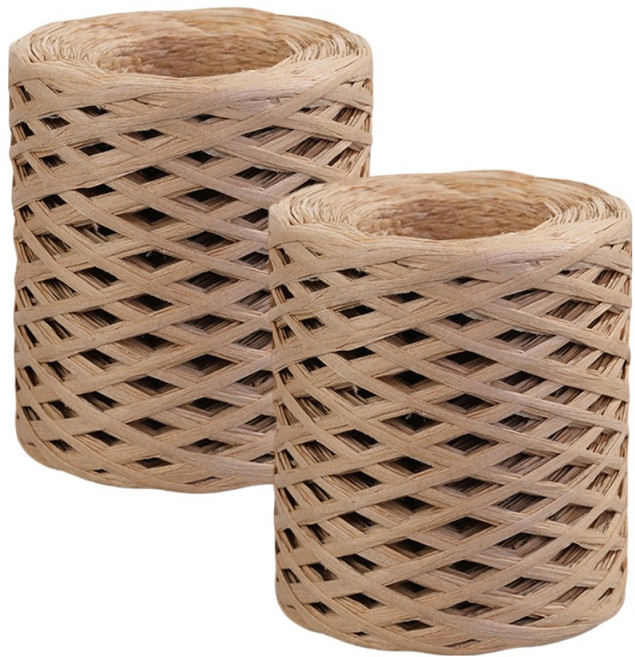 코히모 종이 라피아실 가방 뜨개실 포장실 240g 400m 5W0562 2p, 1세트, 라이트 브라운