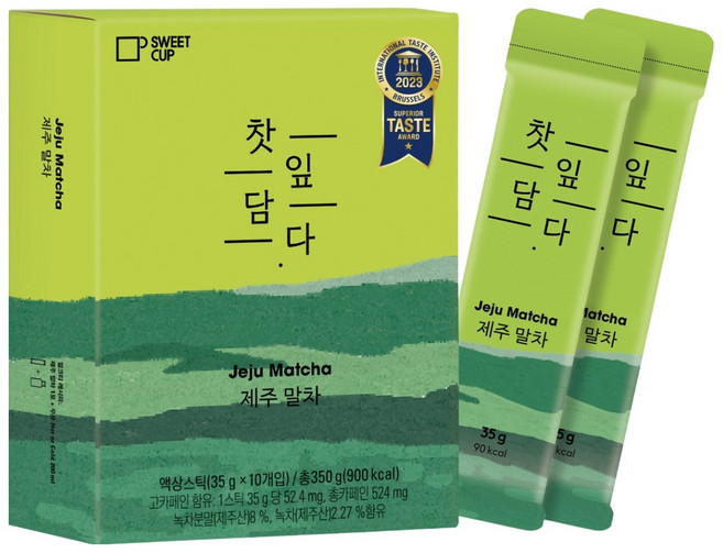 스위트컵 찻잎담다 제주말차 스틱, 35g, 1개, 10개입