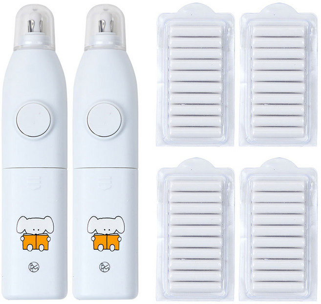 전동 지우개 2p + 리필 지우개 40p, 백색, 1세트