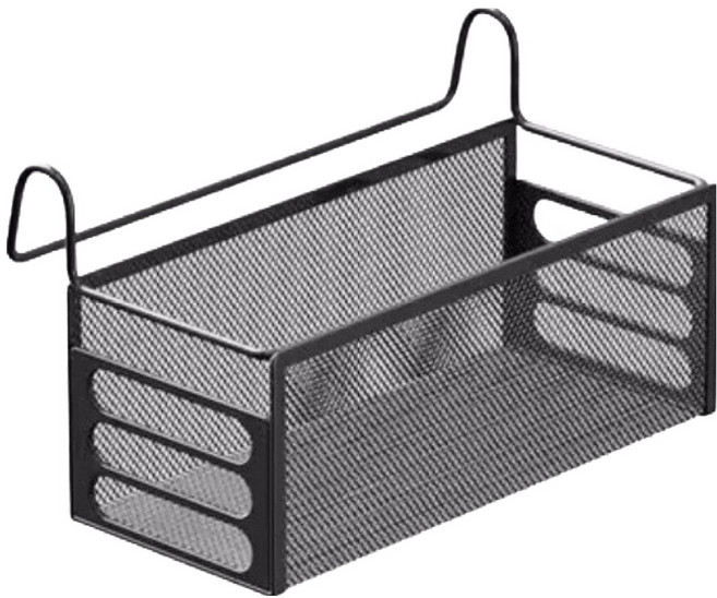 침대 옆 수납 정리 걸이형 선반 소형, 블랙, 1개