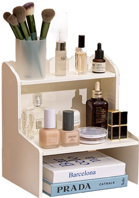 로커스 다용도 테이블 정리 선반 책장 책상 정리함 소형, 화이트, 1개