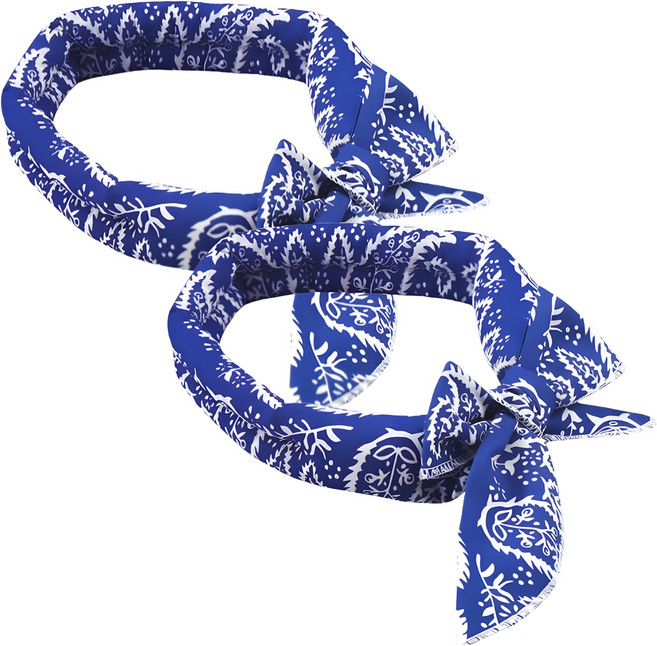 굿굿샵 아이스 냉감 쿨 스카프, 블루, 2개