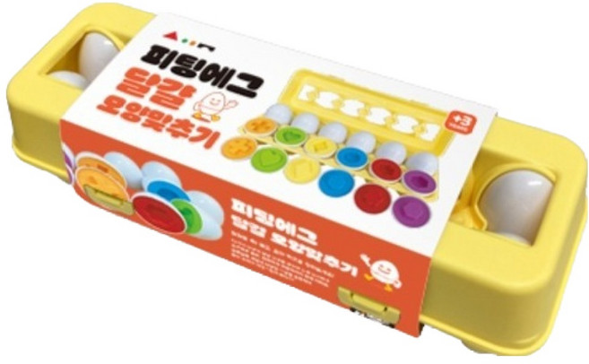 재미존 피팅에그 달걀 모양맞추기, 혼합색상, 1개