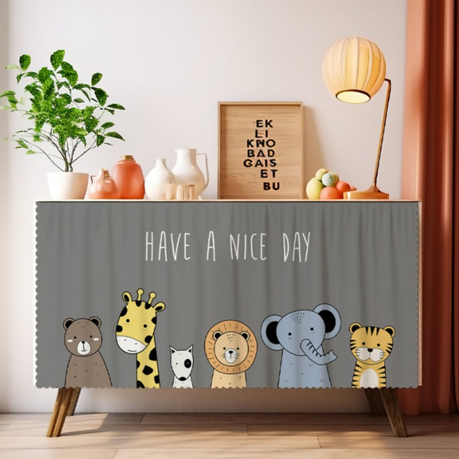 KODACHIEF 러블리한 장식장패브릭커튼