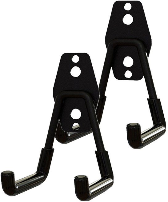 몰투데이 공간절약 벽 공구 스퀘어 걸이대 소(65 x 110 x 68 mm), 01 블랙, 2개