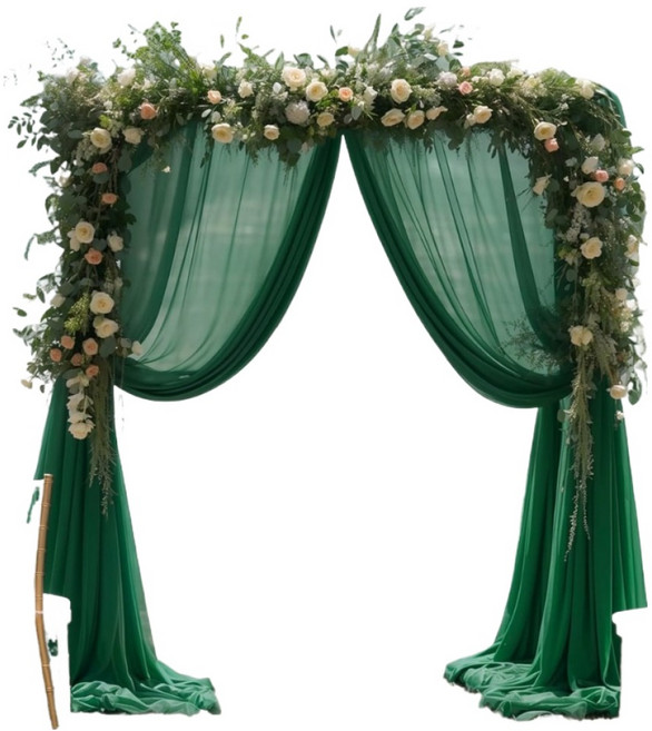 KODACHIEF 晚宴派對 帳篷 婚禮 舞臺 拱門 窗簾 裝飾 深綠色 75 x 600cm, 1個, 混合色