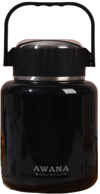 AWANA 日式繽紛悶燒罐 MH-1100, 1個, 黑色, 1.1L