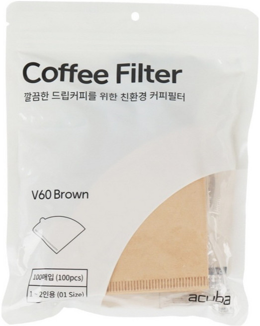 아쿠바 커피필터 CS-V01B, 1개, 100개입