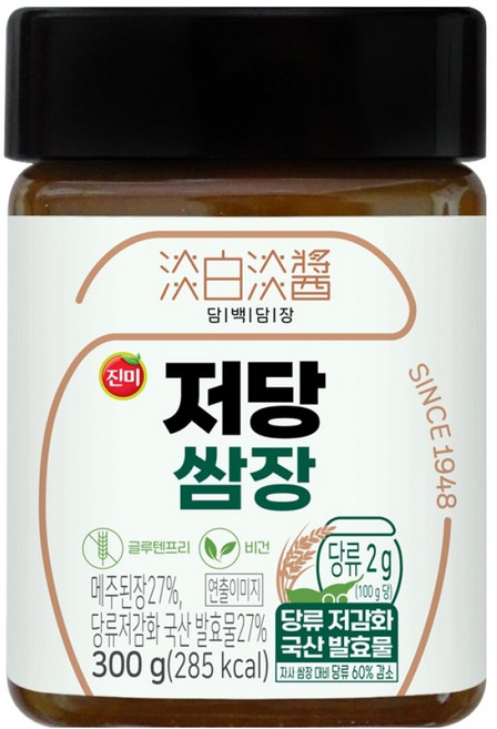진미 담백담장 저당 쌈장, 300g, 1개