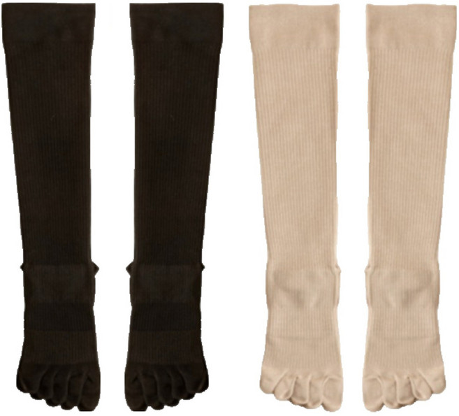 비긴투올 러닝 발가락 고탄력 니삭스 2족 세트