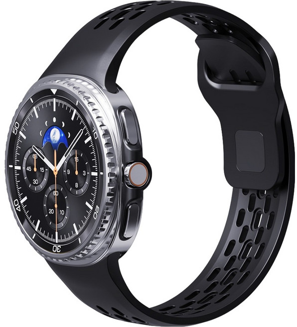 칸탐 갤럭시 워치 실리콘 스트랩 메쉬 밴드, 블랙, 1개