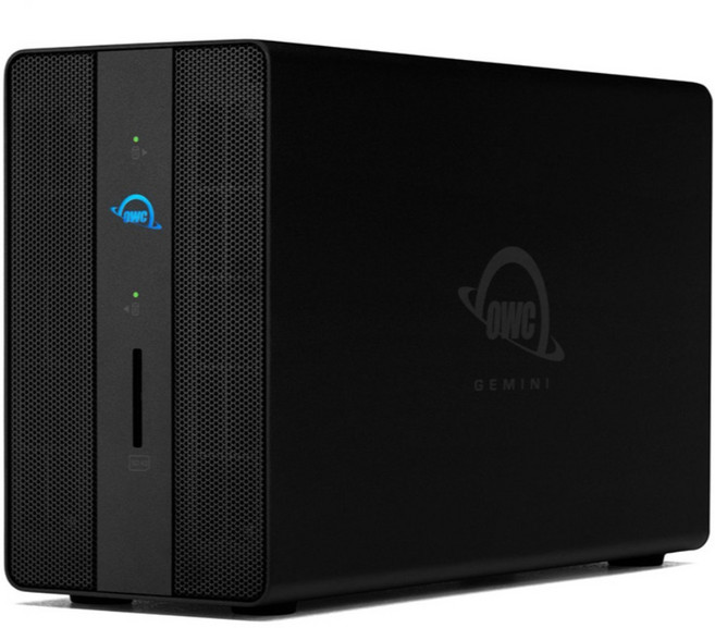 OWC Gemini 雙槽 SATA+U.2 硬碟外接盒 Thunderbolt 40Gb/s, 1個, OWCTB3GM000