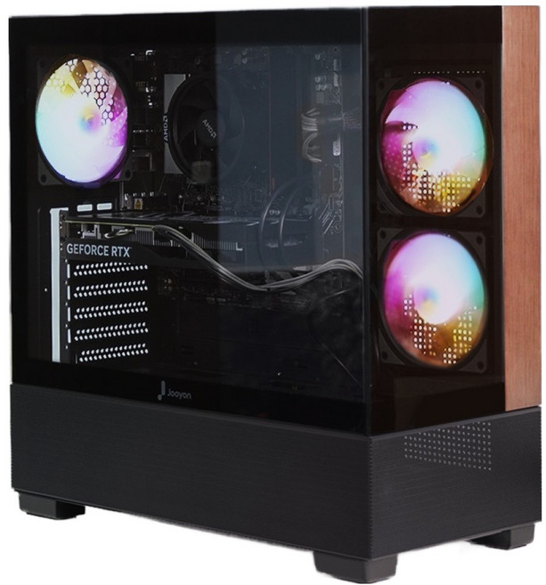 주연테크 2025 카운터 D6 라이젠7 라이젠 8000 시리즈 지포스 RTX 5070 Ti, 블랙, D687F57T-B, 512GB, 16GB, Free DOS