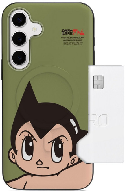 Astro Boy 原子小金剛 憤怒臉 MagSafe 卡片收納防撞手機殼