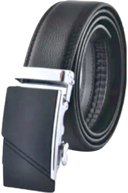 本革職人 頂級頭層牛皮 紳士風範霧感磨京金屬扣頭自動扣皮帶 斜紋切割款