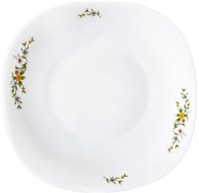 바칠레 야생화 강화유리 사각접시, 1개