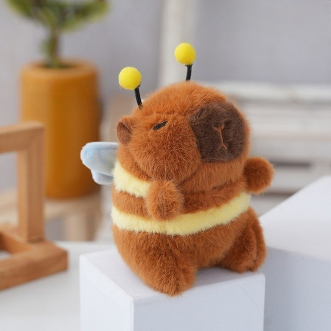 움직임이 있는 카피바라 모션 인형 키링, 13cm, 4 날개 파닥 카피바라, 1개