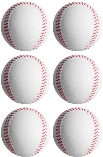 마샤투 PU 소프트 야구공 화이트, 6개