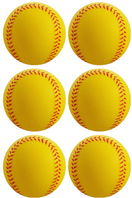 마샤투 PU 소프트 야구공 옐로우, 6개