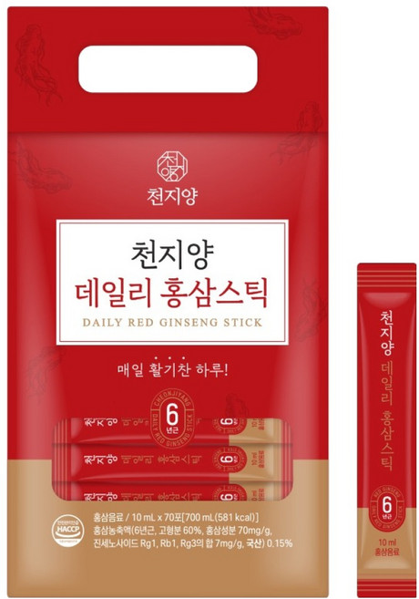 천지양 데일리 홍삼스틱 70p, 1개, 700ml