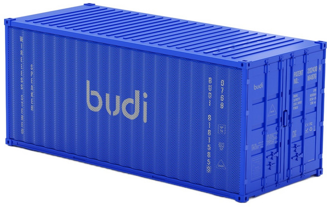 budi 컨테이너형 Hi-Fi 스테레오 블루투스 스피커, SP18N, 블루