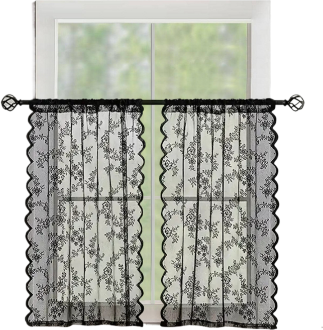 소요상회 레이스 거즈 세미 플라워 가림막 커튼