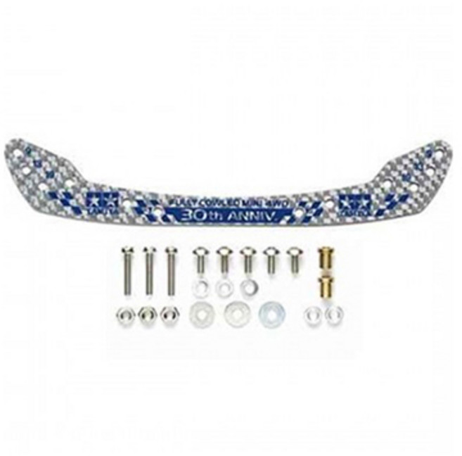 TAMIYA 田宮 迷你四驅車 30週年 HG 碳纖維前翼 全覆式 1.5mm 銀色, 銀, 1個