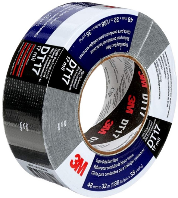 쓰리엠 슈퍼 듀티 고성능 덕트 테이프 블랙 48mm x 32m DT17, 1개