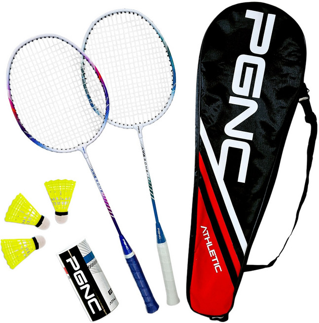 패기앤코 스포츠 배드민턴 라켓 2종 + 셔틀콕 3p + 가방 세트, AWESOME-100, 1세트