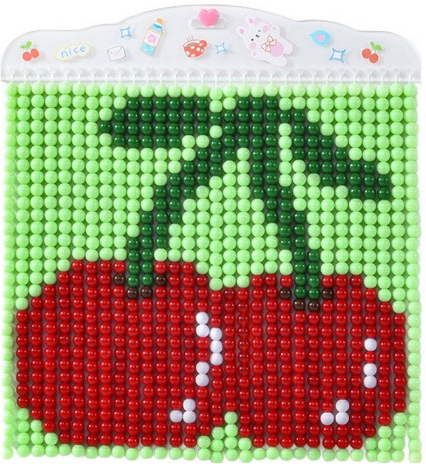 타미나요 레트로 DIY 비즈발 8mm 구슬 900개 비즈커튼 만들기 세트, 앵두, 1세트